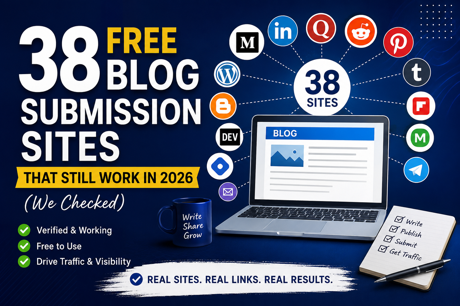 38 free blog submission sites that still work in 2026