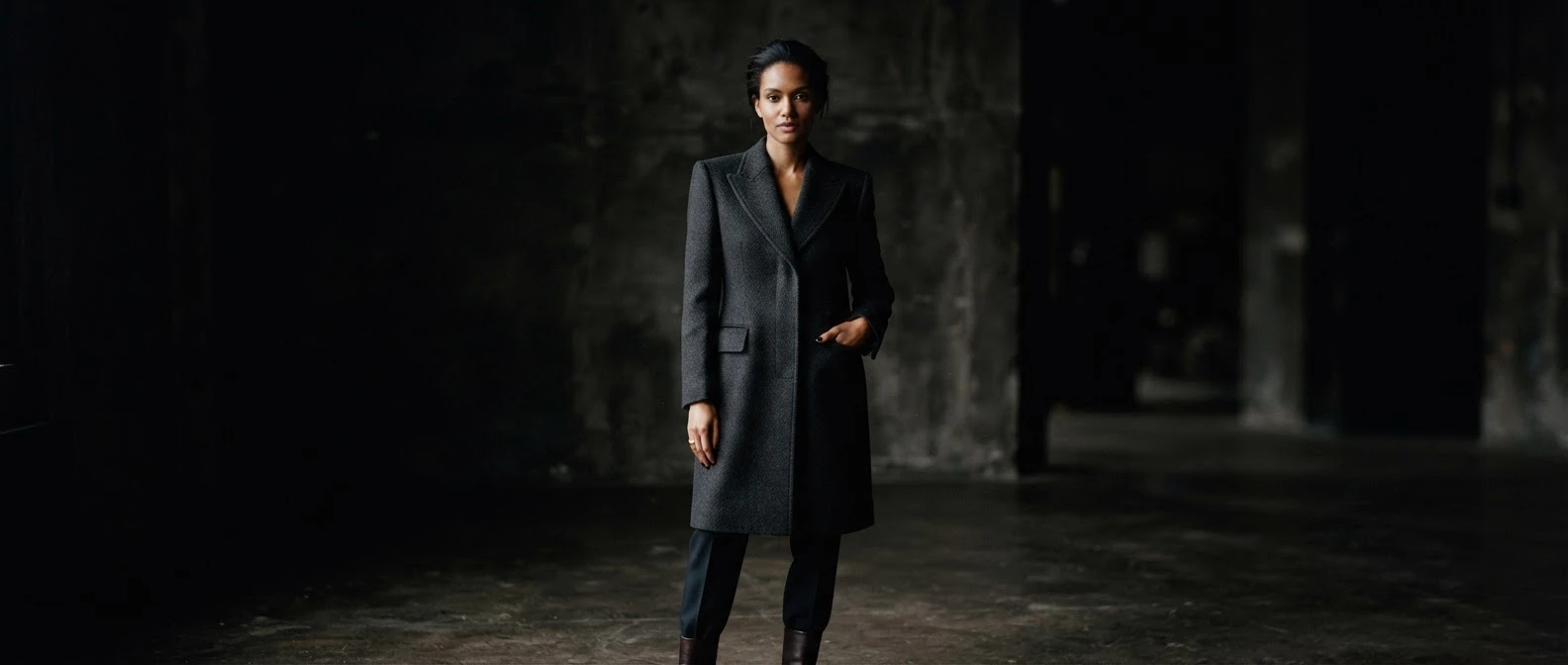 Daiviq fashion editorial showing the garment against architectural surroundings